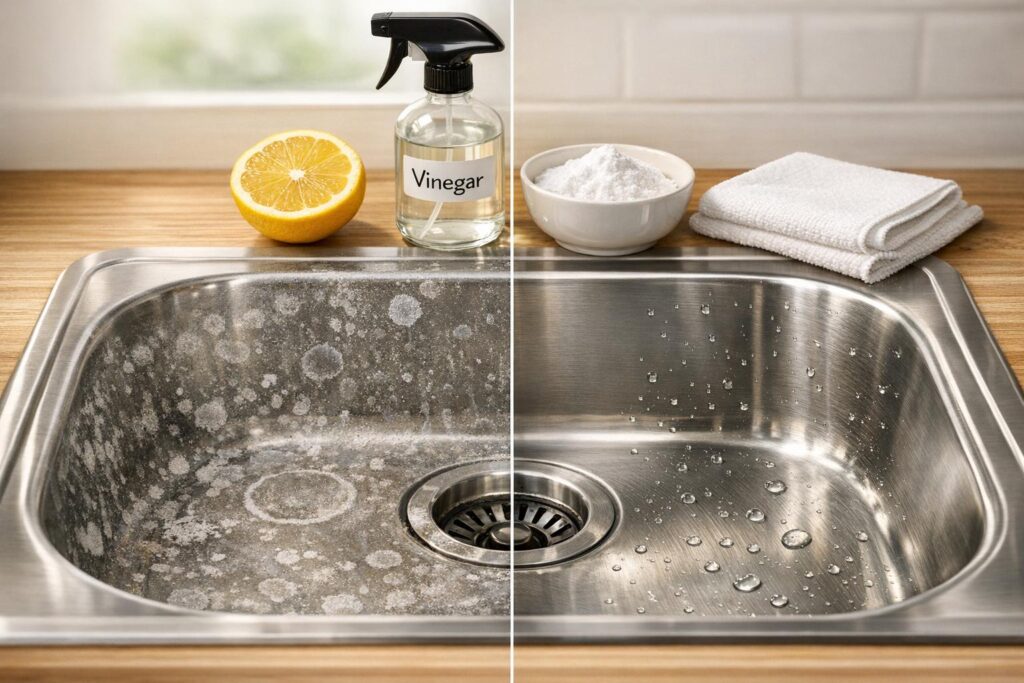 How To Clean Hard Water Stains On Stainless Steel Sinks