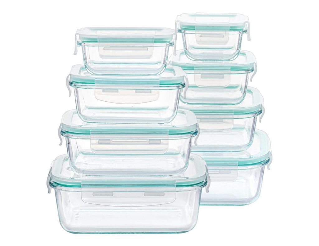 Vtopmart 8 Pack Glass Food Storage Containers